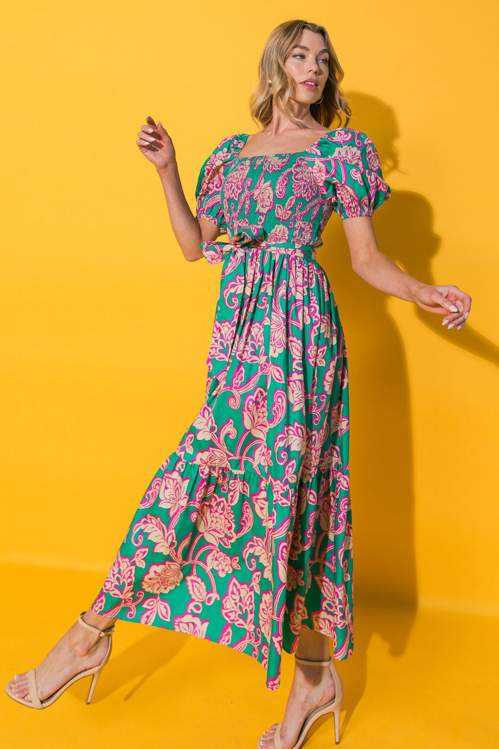 RUN TOWARDS LOVE POPLIN ANKLE DRESS Flying Tomato